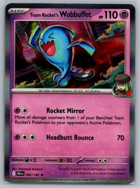 Team Rocket's Wobbuffet - Destined Rivals #082/182