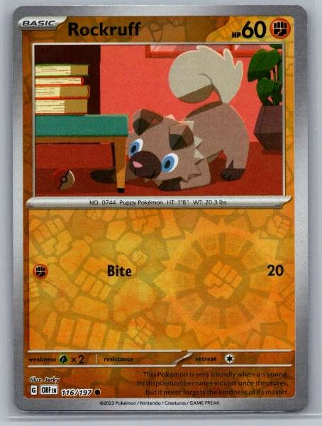 Rockruff - Obsidian Flames #116/197