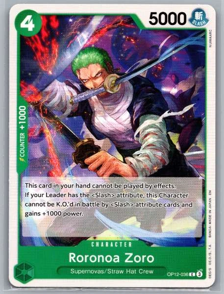 Roronoa Zoro - Legacy of the Master #OP12-036