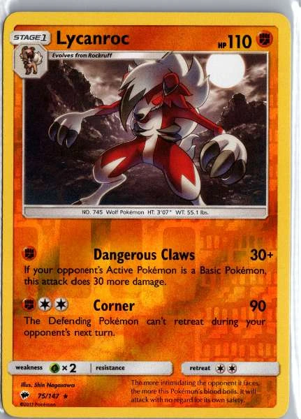 Lycanroc - Burning Shadows #75/147