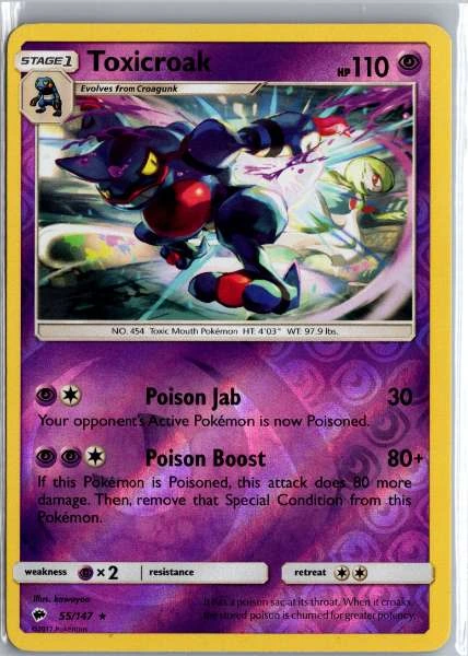 Toxicroak - Burning Shadows #55/147
