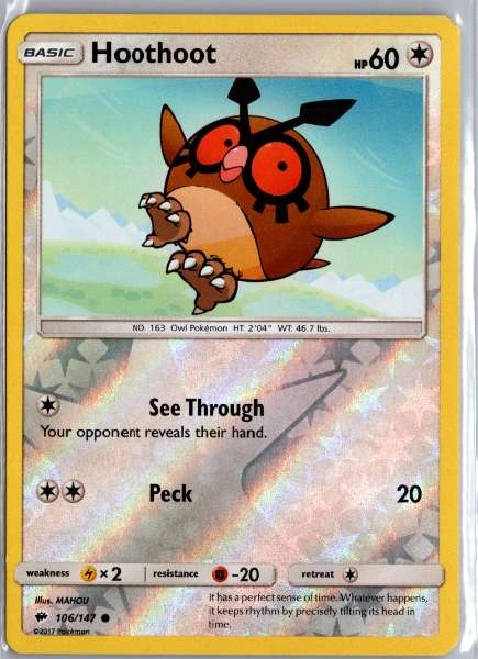 Hoothoot - Burning Shadows #106/147