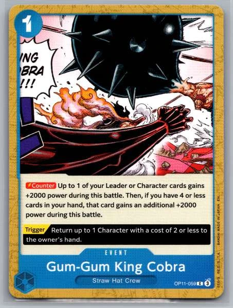 Gum-Gum King Cobra - A Fist of Divine Speed #OP11-059