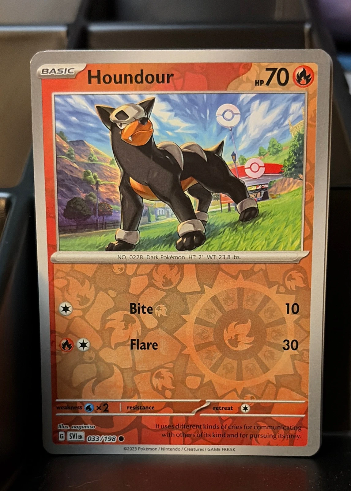 Houndour - Reverse Holo SV01: Scarlet & Violet Base Set 033/198 NM #033/198