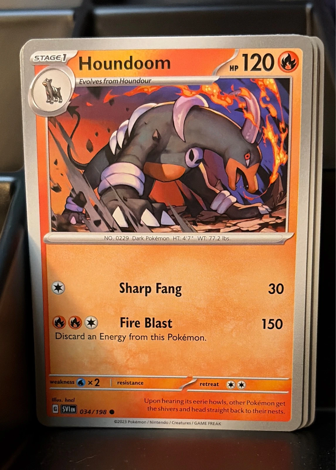 Houndoom 034/198 Common SV01: Scarlet & Violet Base Set NM #034/198