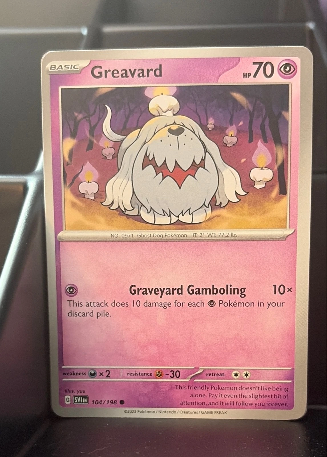 Greavard 104/198 Common Scarlet & Violet Pokemon Near Mint #104/198