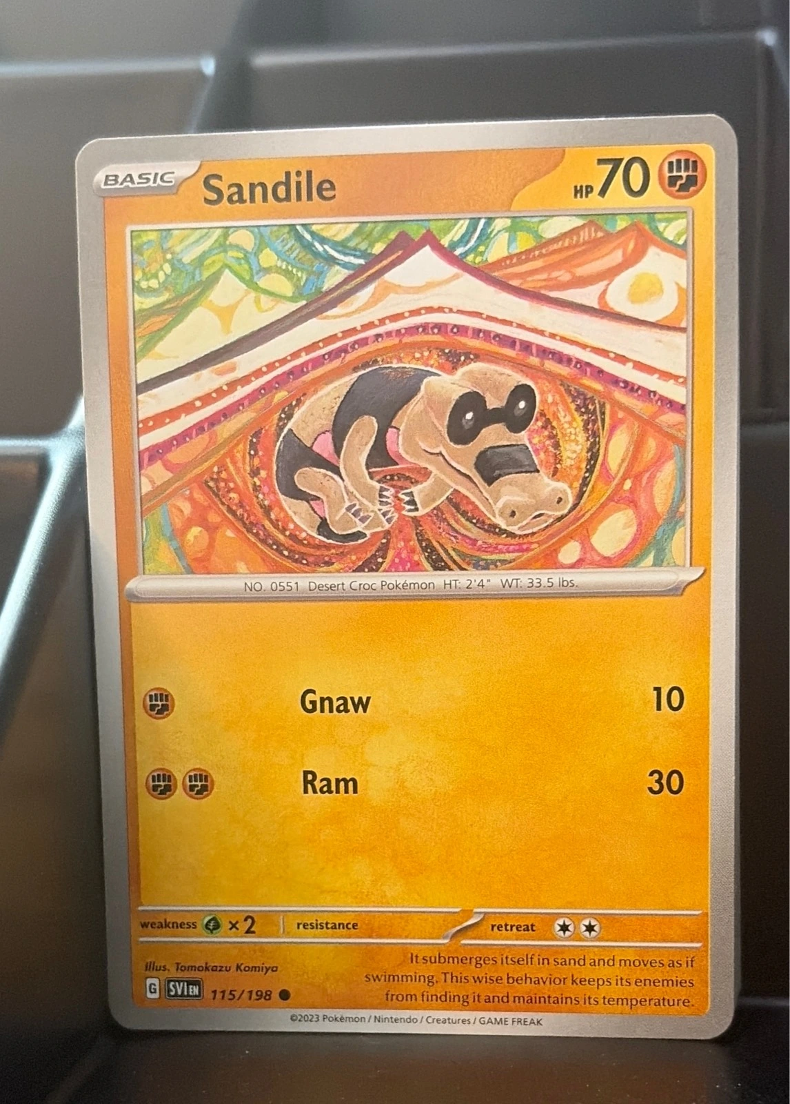 Sandile 115/198 Common Scarlet & Violet Pokemon Near Mint #115/198
