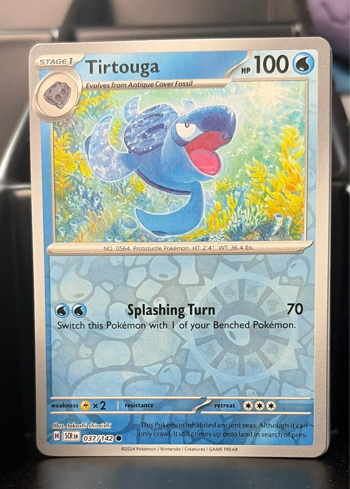 Tirtouga Reverse Holo - (Common) 037/142 - Stellar Crown - Pokemon #037/142