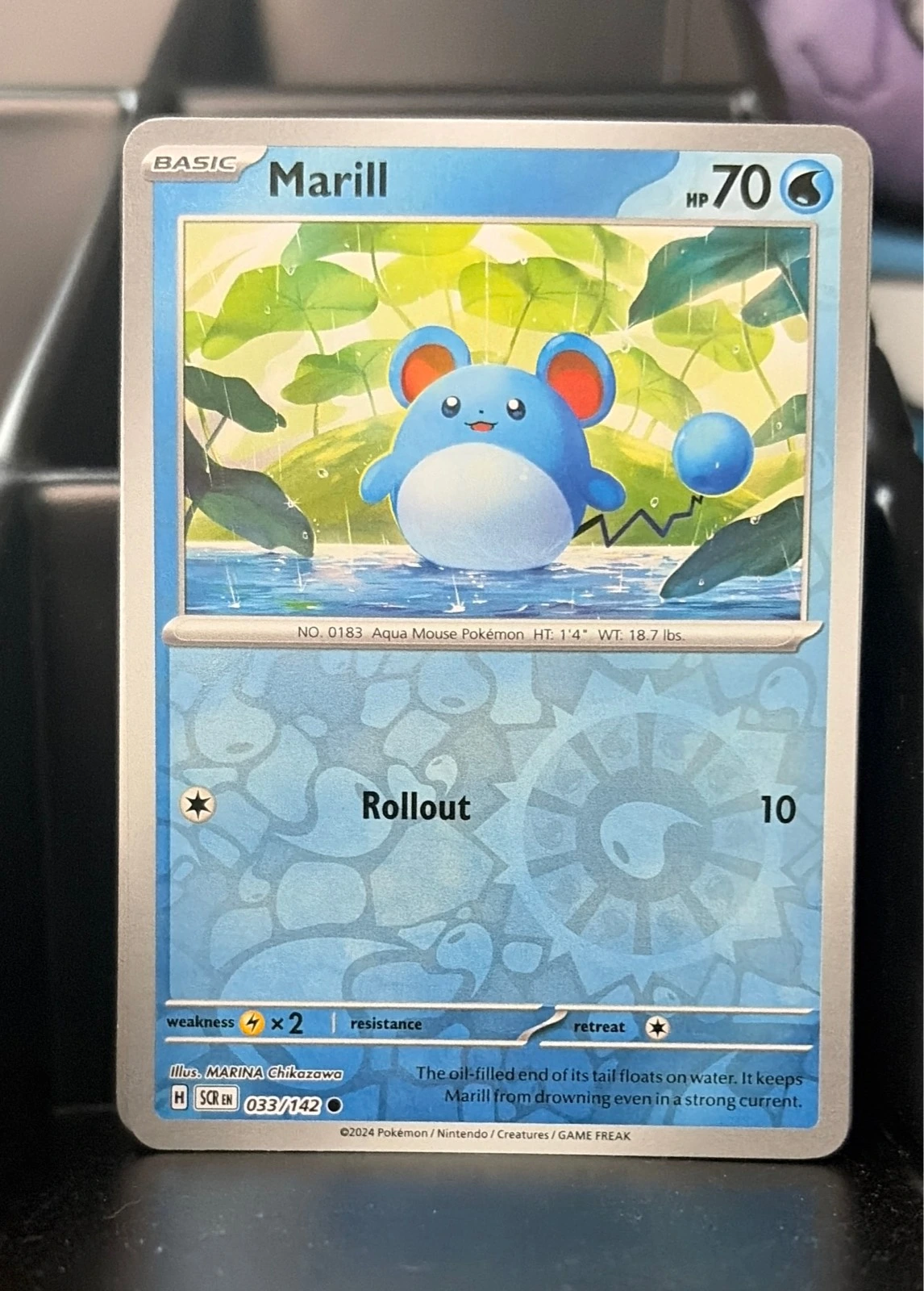 Marill Reverse Holo SV07: Stellar Crown 033/142 NM #033/142