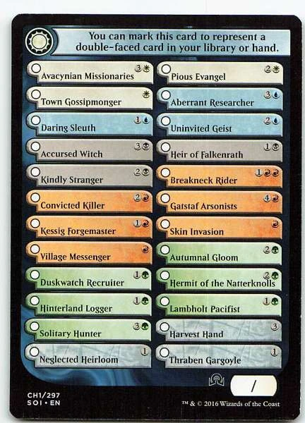 Checklist - Shadows over Innistrad #CH1/297