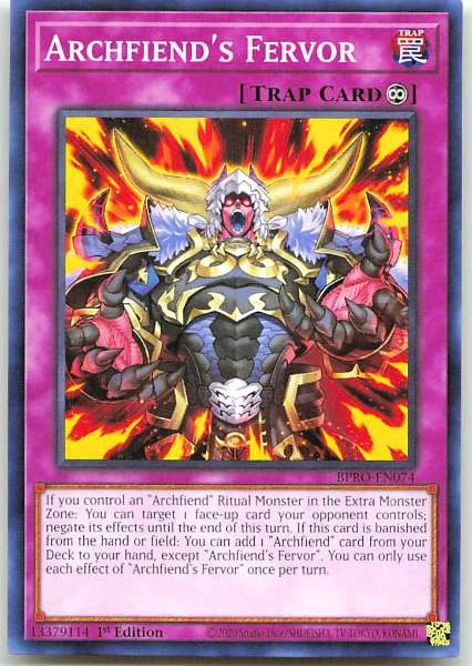 Archfiend's Fervor - Burst Protocol #BPRO-EN074
