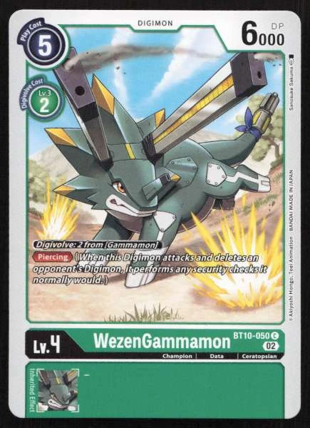 WezenGammamon - Xros Encounter #BT10-050