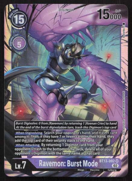 Ravemon: Burst Mode - Versus Royal Knights #BT13-092