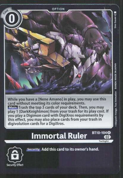 Immortal Ruler - Xros Encounter #BT10-104