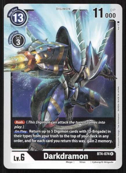 Darkdramon - Great Legend #BT4-074