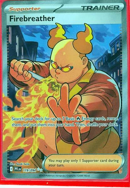 Firebreather 119/094 Phantasmal Flames Pokemon Card Full Art Near Mint #119/094