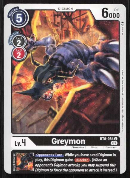 Greymon - New Awakening #BT8-064