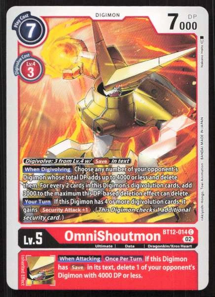 OmniShoutmon - Across Time #BT12-014