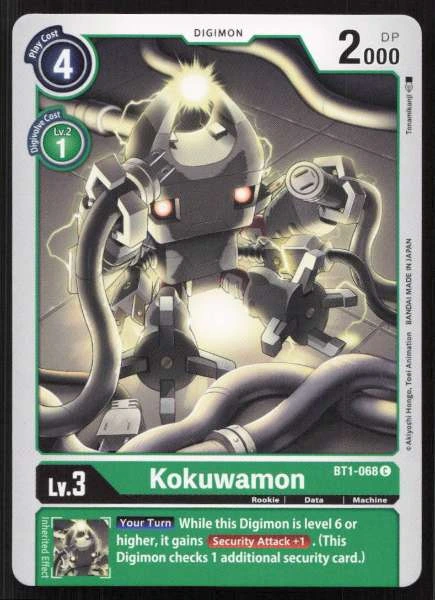 Kokuwamon - Release Special Booster 1.0, Dual Revolution #BT1-068